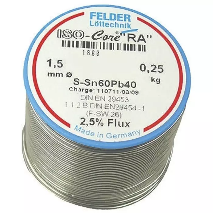 Felder Lottechnik Wire 1.5 mm Lead solder 183°C Melting Point, 18.601.52037