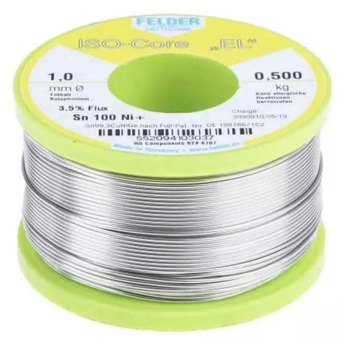 Felder Lottechnik Wire 1 mm Lead Free Solder 227°C Melting Point, 552094103037