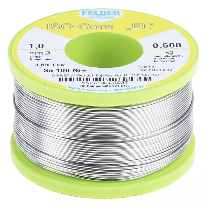 Felder Lottechnik Wire 1 mm Lead Free Solder 227°C Melting Point, 552094103037