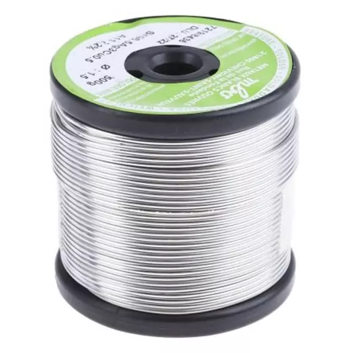 MBO Wire 1.5 mm Lead Free Solder 217°C Melting Point, SN96.5 AG3 CU0.5 15/10 A11-500G (Pack of 500)