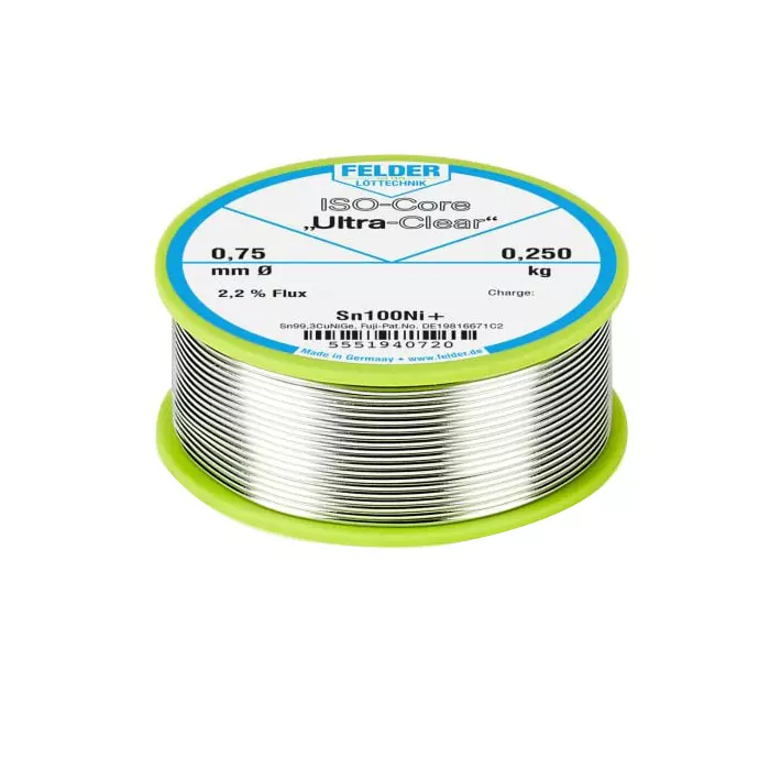 Felder Lottechnik Wire 0.75 mm Lead Free Solder 227°C Melting Point, 5551940720 37