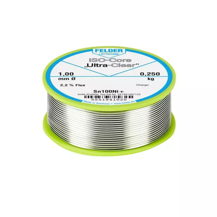Felder Lottechnik Wire 1 mm Lead Free Solder 227°C Melting Point, 5551941020 37