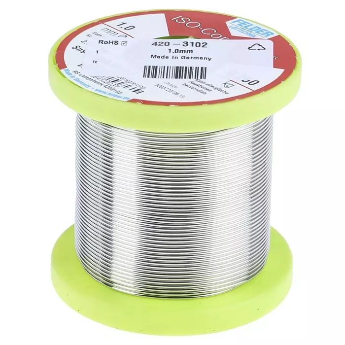 Felder Lottechnik Wire 1 mm Lead Free Solder 217°C Melting Point, 18.841.02037