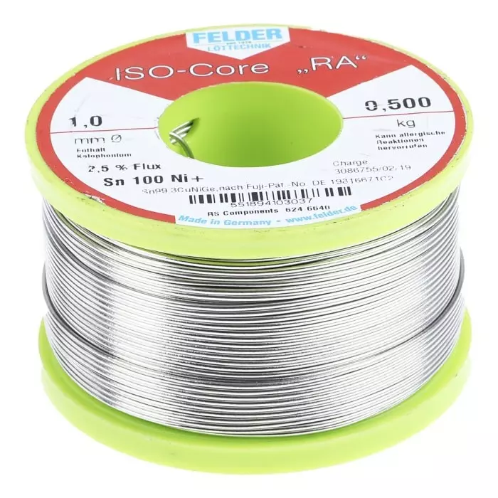 Felder Lottechnik Wire 1 mm Lead Free Solder 227°C Melting Point, 551894103037