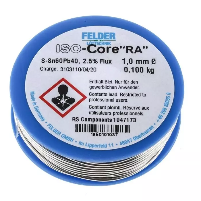 Felder Lottechnik Wire 1 mm Lead solder 183°C Melting Point, 18.601.01037