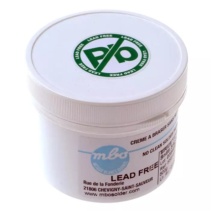 MBO Paste Lead Free Solder 217°C Melting Point, CRÃˆME SN96.5 AG3 CU0.5 SIRIUS 1 LF-POT DE 500G