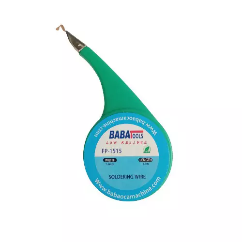 BABA TOOLS Desoldering Wire 1.5 mx1.5 mm Oxide-Free Braided Copper, FP-1515
