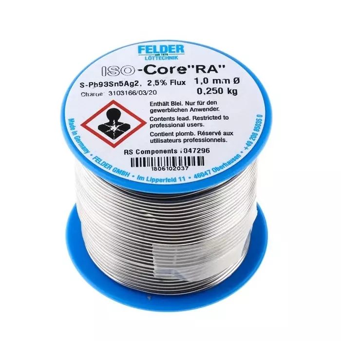 Felder Lottechnik Wire 1 mm Lead solder 296°C Melting Point, 18.061.02037