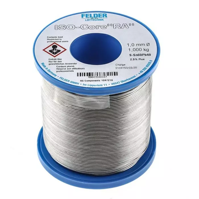 Felder Lottechnik Wire 1 mm Lead solder 183°C Melting Point, 18.601.04037