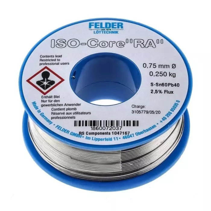 Felder Lottechnik Wire 0.75 mm Lead solder 183°C Melting Point, 18.600.72037