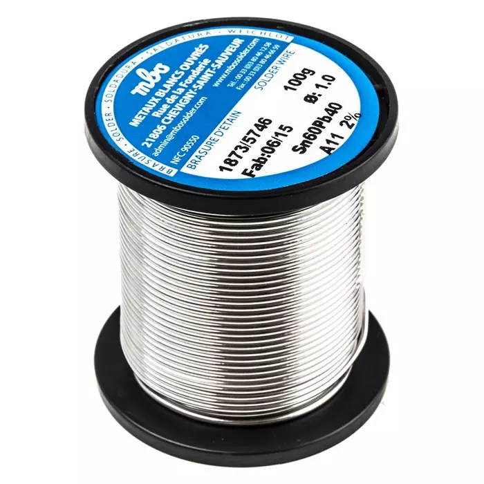 MBO Wire 1 mm Lead solder 183°C Melting Point, SN60 PB 10/10-3 CANAUX A11-100G (Pack of 100)