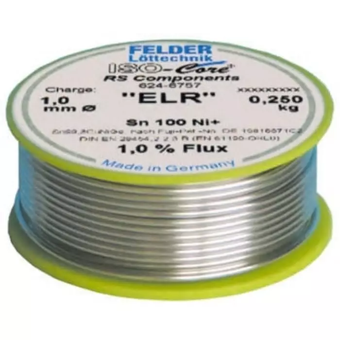 Felder Lottechnik Wire 1 mm Lead Free Solder 227°C Melting Point, 5540941020 1037
