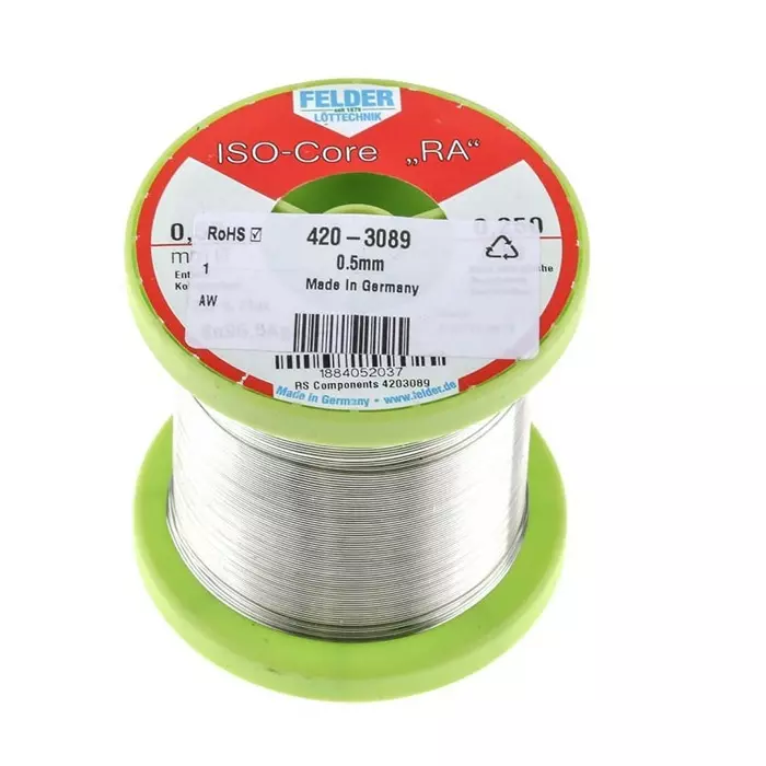 Felder Lottechnik Wire 0.5 mm Lead Free Solder 217°C Melting Point, 18.840.52037