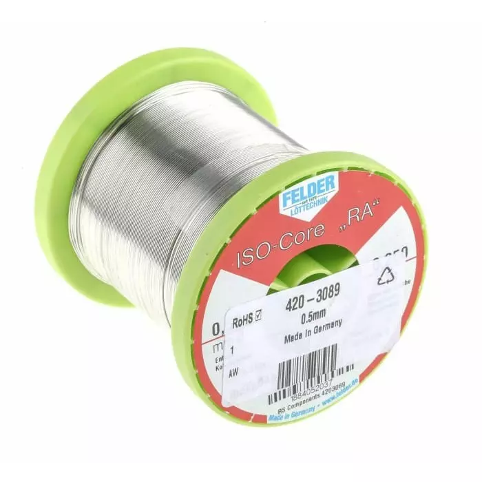 Felder Lottechnik Wire 0.5 mm Lead Free Solder 217°C Melting Point, 18.840.52037