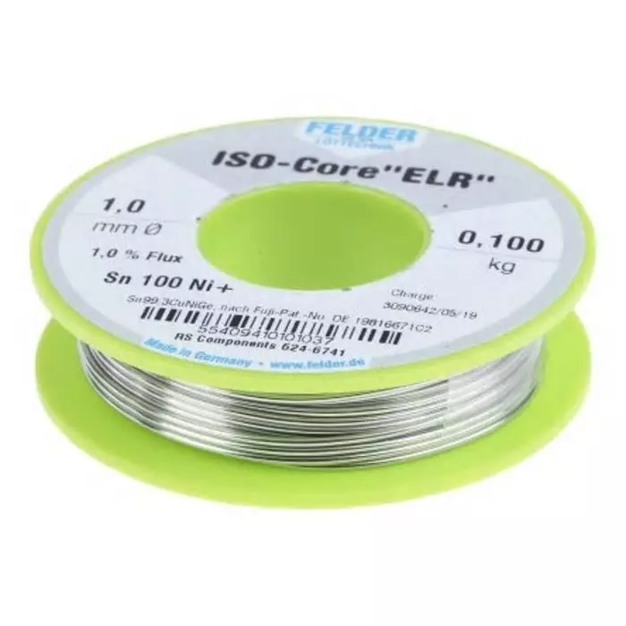 Felder Lottechnik Wire 1 mm Lead Free Solder 227°C Melting Point, 5540941010 1037