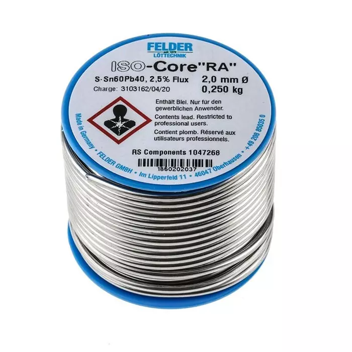 Felder Lottechnik Wire 2 mm Lead solder 183°C Melting Point, 18.602.02037