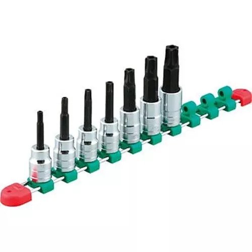 Ktc Tamper-Proof Torx Bit Socket Set T30H-T70H 12.7 mm Sq. Drive, TBT407TH (Pack of 7)