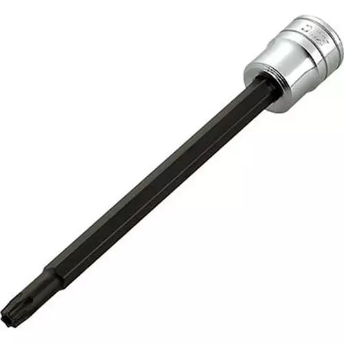 Ktc Long Tamper-Proof TorxSquare Drive Bit T8H 6.3 mm Sq. Drive 121.5 mm Length, BT2-T8HL