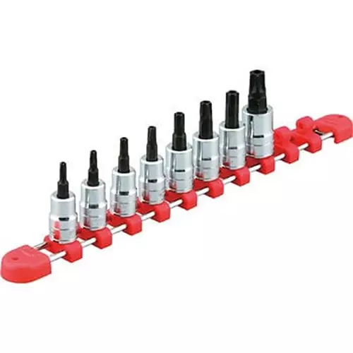 Ktc Short Tamper-Proof Torx Bit Socket Set T20HS-T55HS 9.5 mm Sq. Drive, TBT3S08TH (Pack of 8)