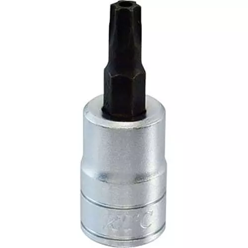 Ktc Short Tamper-Proof Torx Bit Socket T40H 9.5 mm Sq. Drive 52 mm Length, BT3-T40HS