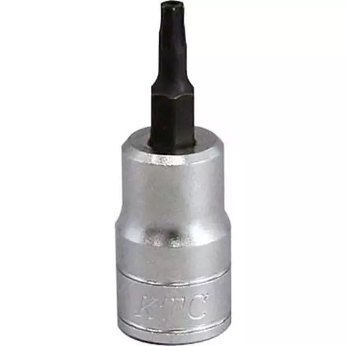 Ktc Short Tamper-Proof Torx Bit Socket T45H 9.5 mm Sq. Drive 52 mm Length, BT3-T45HS
