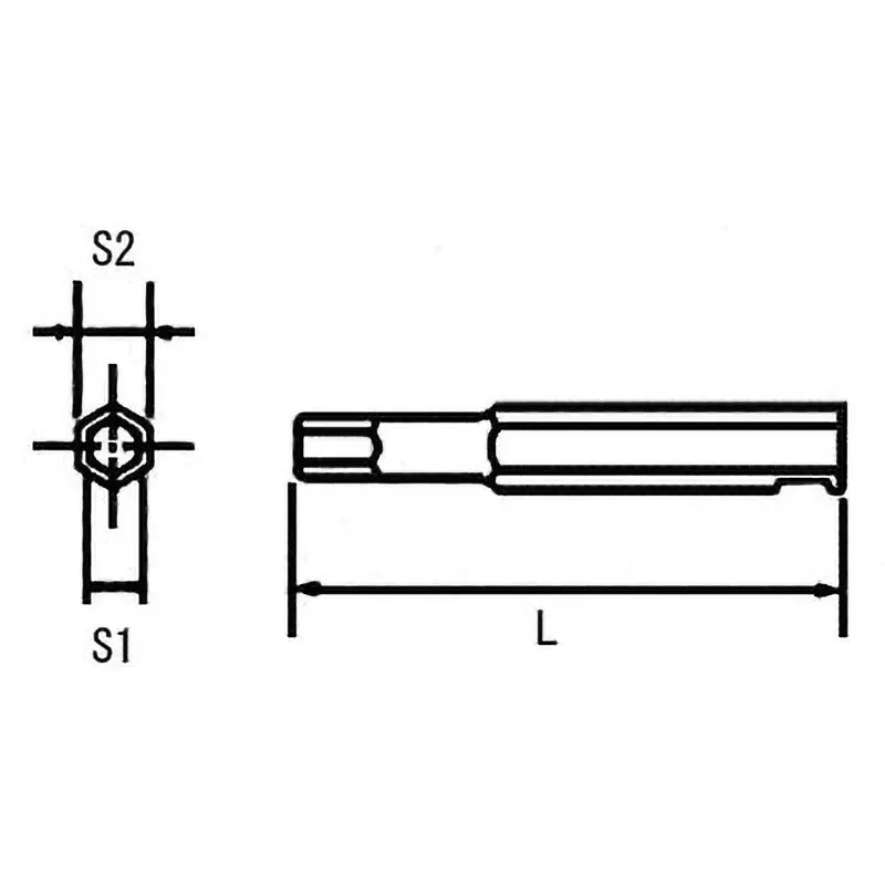 Ktc Hexagonal Spare Bit 7 mm 51 mm Length, T-07