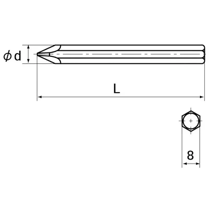 Ktc Plus Impact Driver Bit No.1 80 mm Length, SDP-1