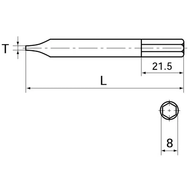 Ktc Minus Bit 1.0 mm Tip 80 mm Length, SDM-1.0
