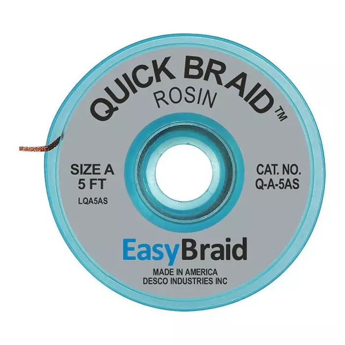 EASYBRAID Desoldering Braid, 5Ft, 25/Pack, Q-A-5AS
