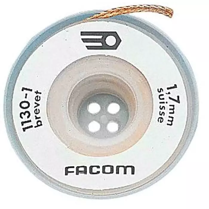 Facom 1600mm Desoldering Braid, Width 1.6mm, 1130.1