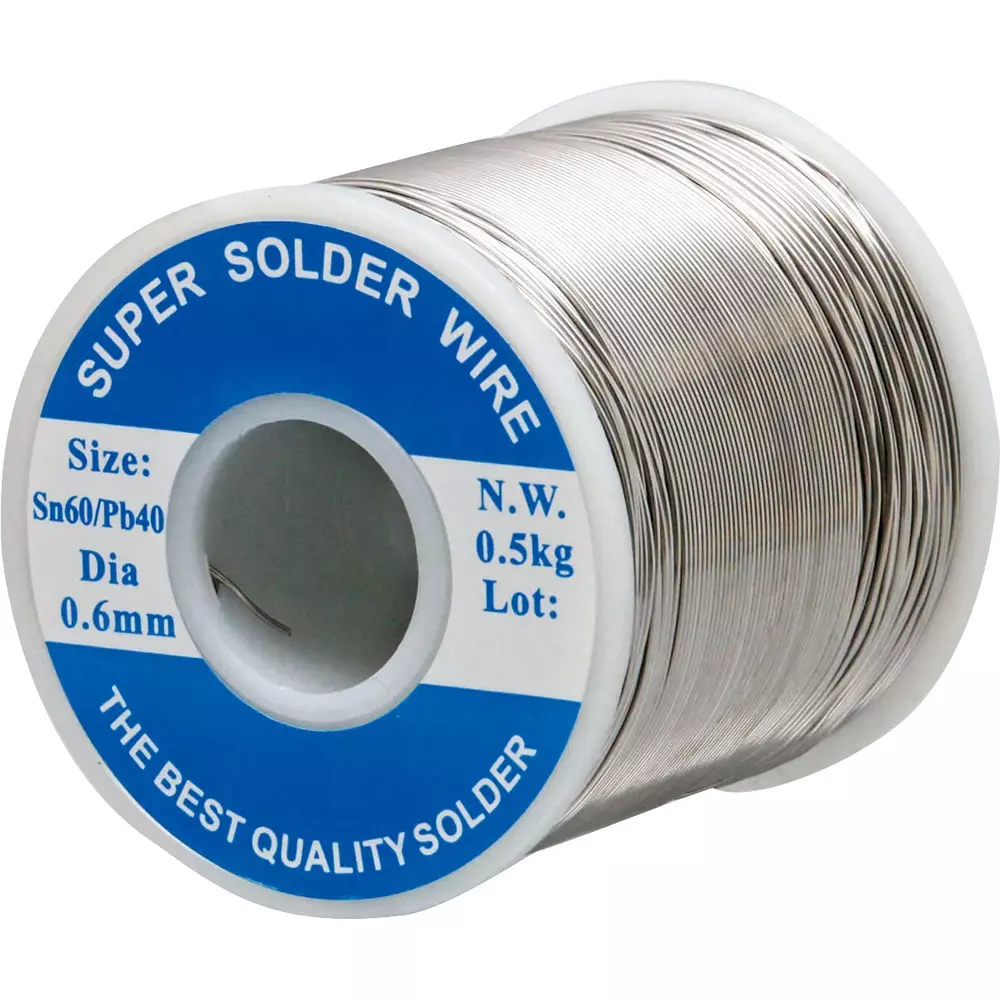 MonotaRO Roll Solder Wire mass 0.5 kg Wire Diameter Φ 0.6 mm Alloy Composition Sn (tin) 60%, Pb (lead) 40% Wt%, RH60-R0.6 (Roll of 1 Pcs)