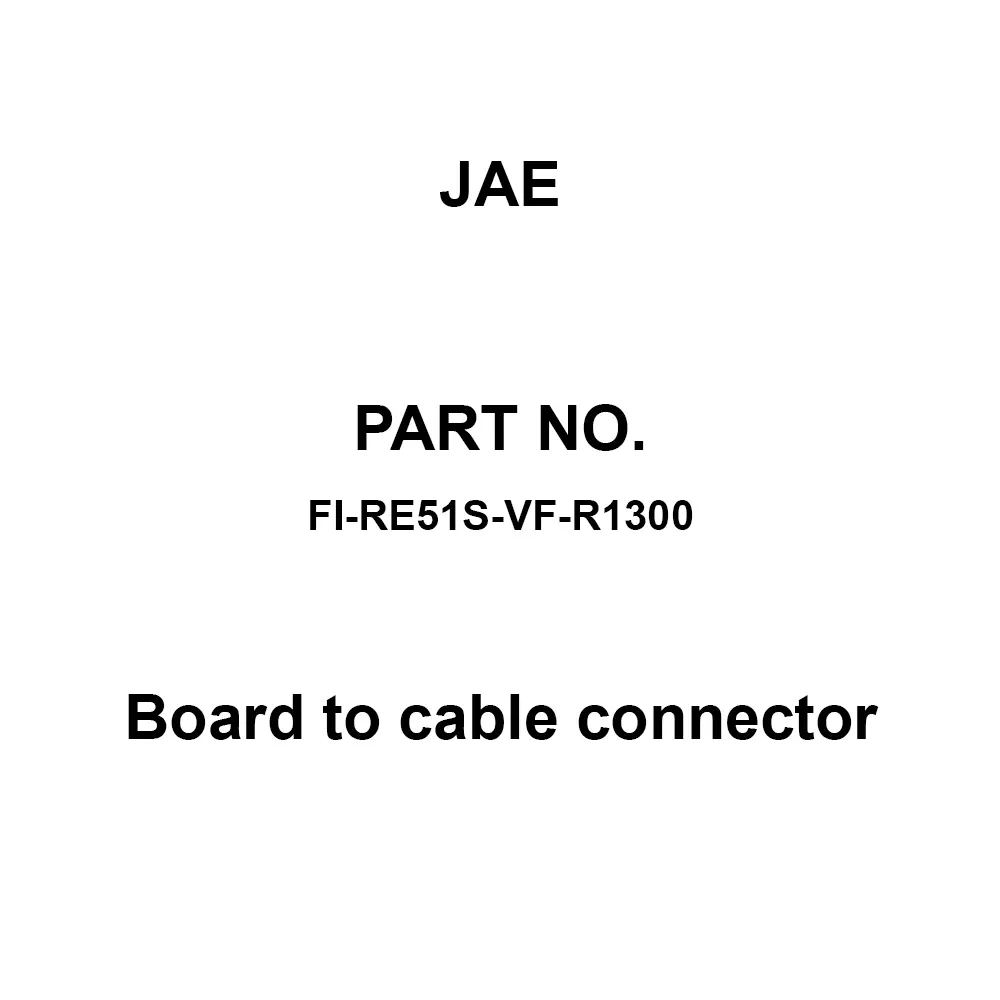 JAE Board To Cable Connector 51 Pole 100 mΩ Insulation Resistance, FI-RE51S-VF-R1300 (1 Roll (1300 Pcs))