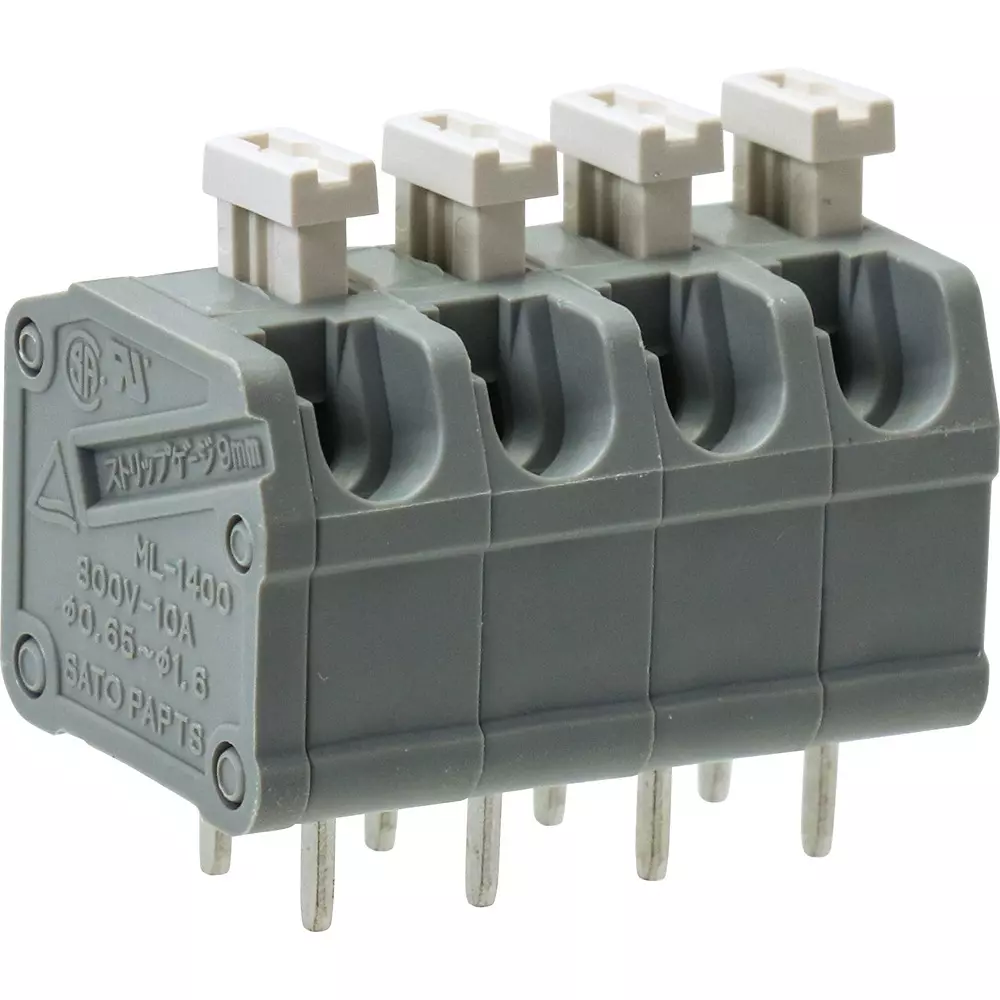 Sato Parts Screwless Terminal Block For Printed Circuit Board Ml-1400, ML-1400-S1-4P