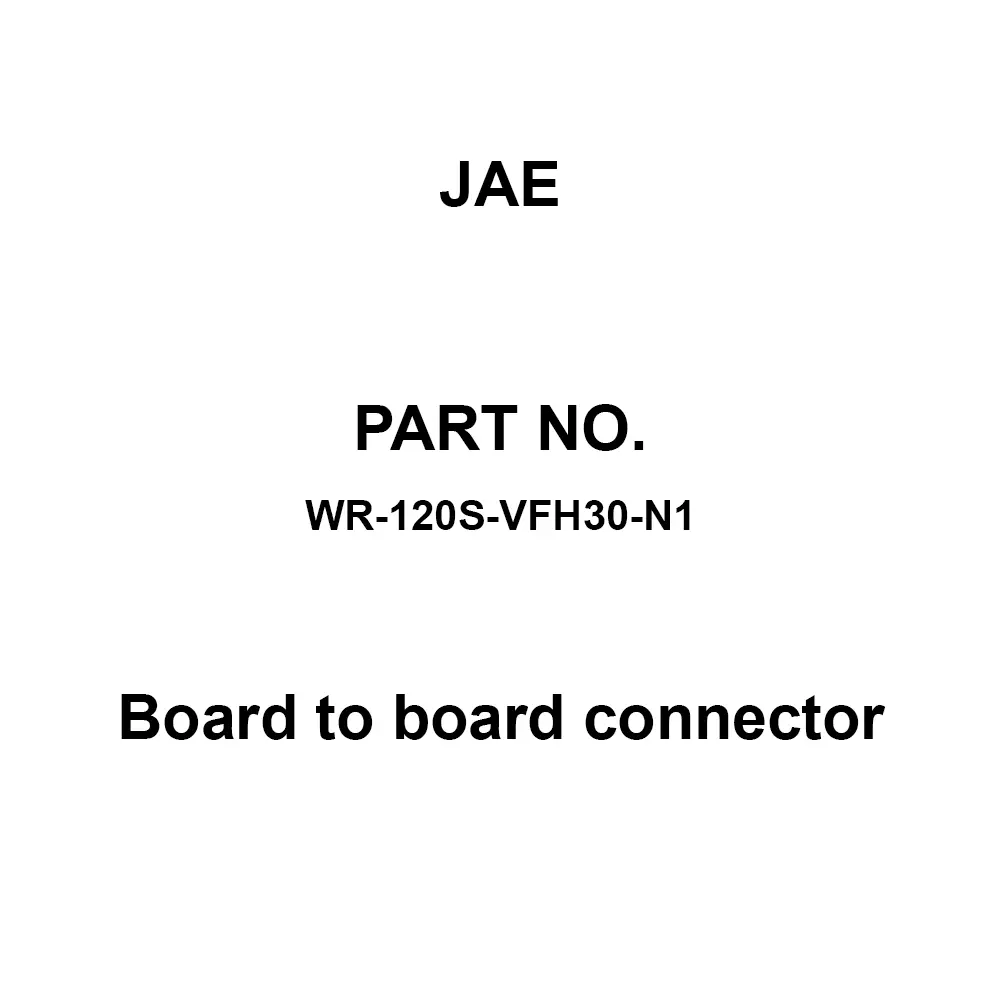 JAE Board-to-Board Connector 120 Pole 100 mΩ, WR-120S-VFH30-N1 (50 Pcs)