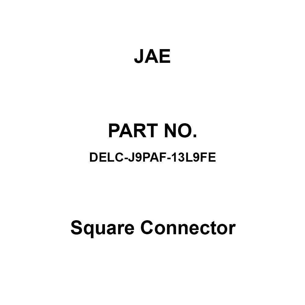 JAE Square Connector 9 Pole Board Side Connector, DELC-J9PAF-13L9FE (20 Pcs)