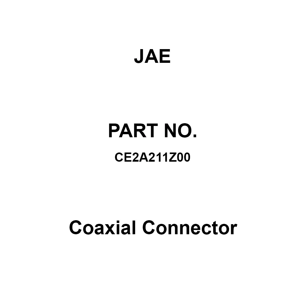 JAE Coaxial Connector oles Pole 100 mΩ Housing, CE2A211Z00 (42 Pcs)