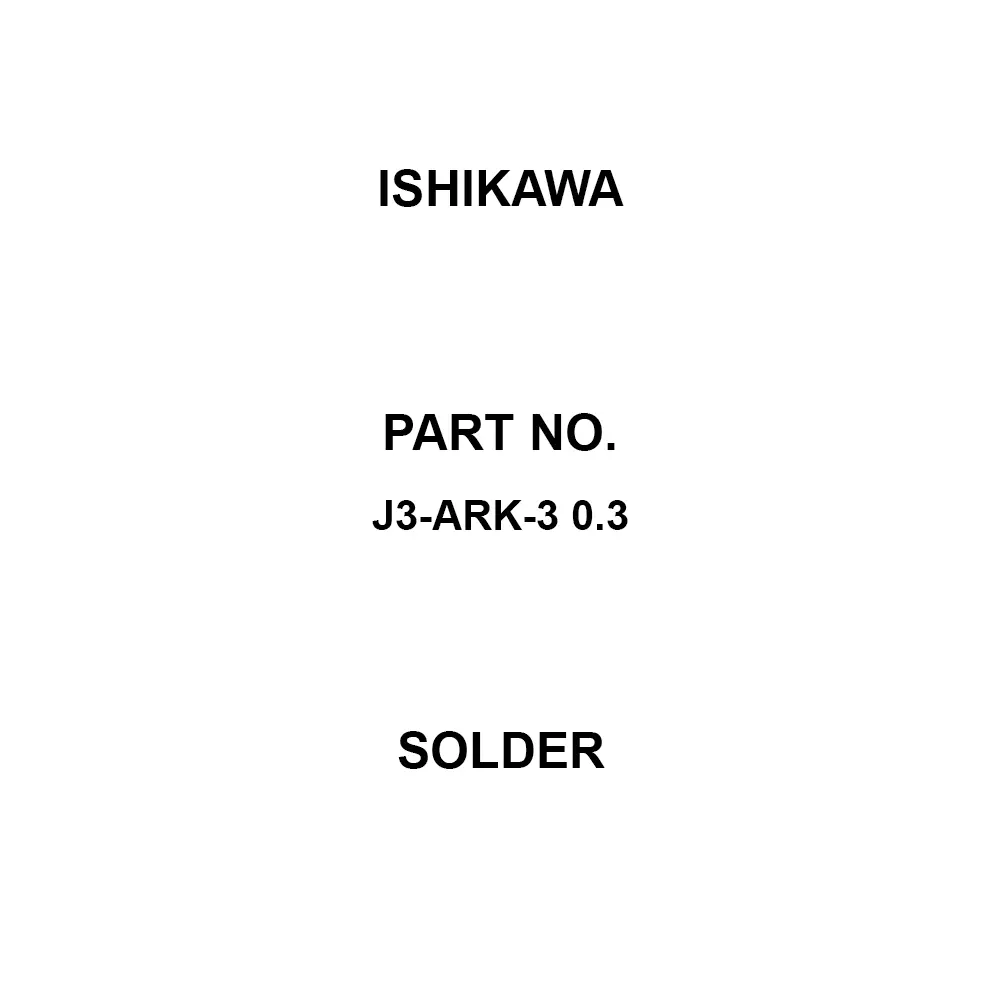 ISHIKAWA Solder 500 Ωcm Aqueous Solution Resistance No corrosion Copper Plate Corrosion No occurrence, J3-ARK-3 0.3 (Pack of 10)