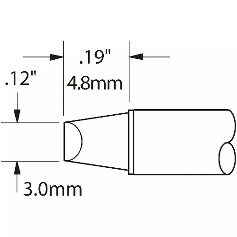 METCAL Chip Cartridge D type 3.0x4.8 mm Standard, CVC-7CH0030S