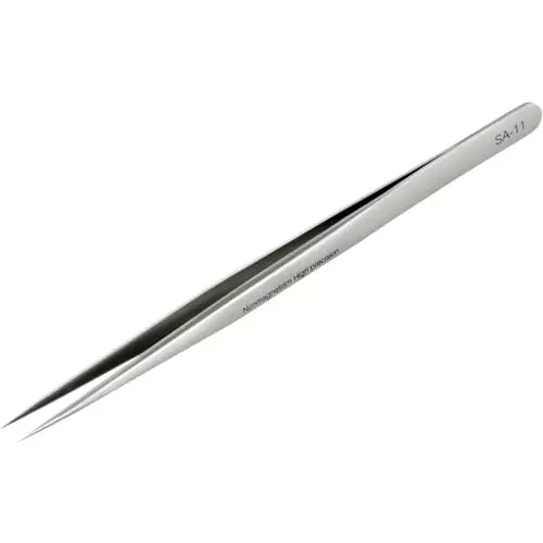 SCHOFIC Non Magnetic Precision Tweezer ‎Silver, ‎S11 (Pack of 25)