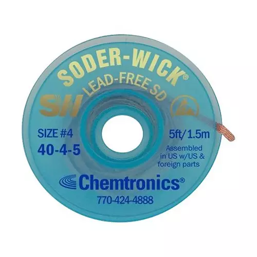 CHEMTRONICS Braid, Desoldering, 1.5M, 2.8mm, Pb Free, 40-4-5