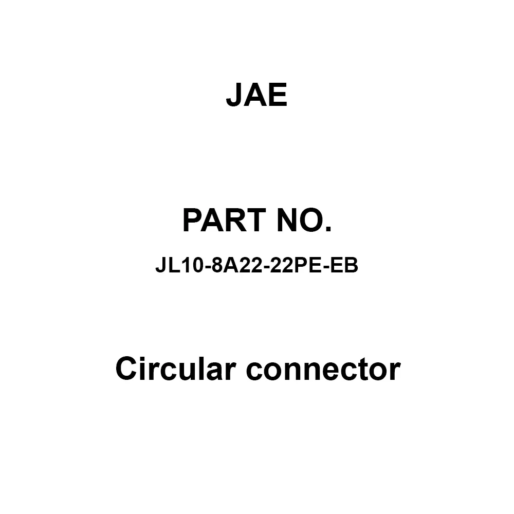 JAE Circular Connector 4 Pole 1000 mΩ Insulation Resistance, JL10-8A22-22PE-EB