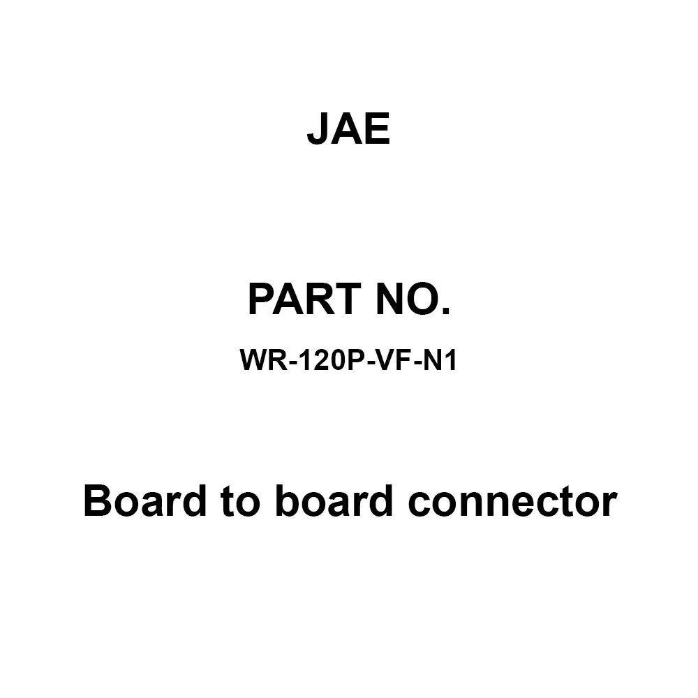 JAE Board-to-Board Connector 120 Pole 100 mΩ, WR-120P-VF-N1 (50 Pcs)