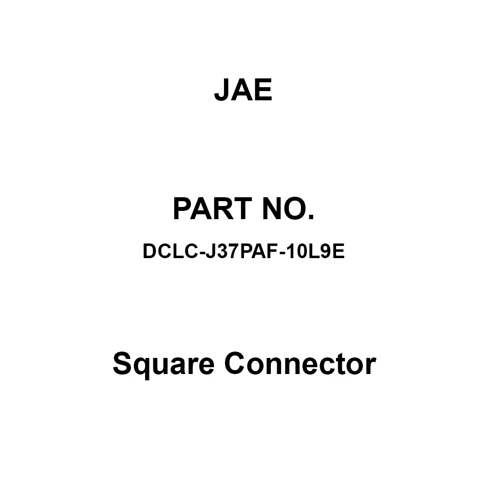 JAE Square Connector 37 Pole Board Side Connector, DCLC-J37PAF-10L9E