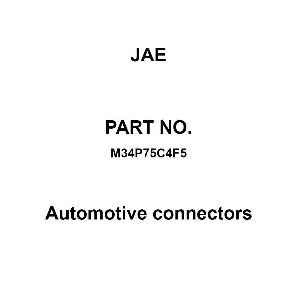 JAE Automotive Connectors 100 mΩ Relay pin Contact 3 Amp, M34P75C4F5 (1 Roll (15000 Pcs))
