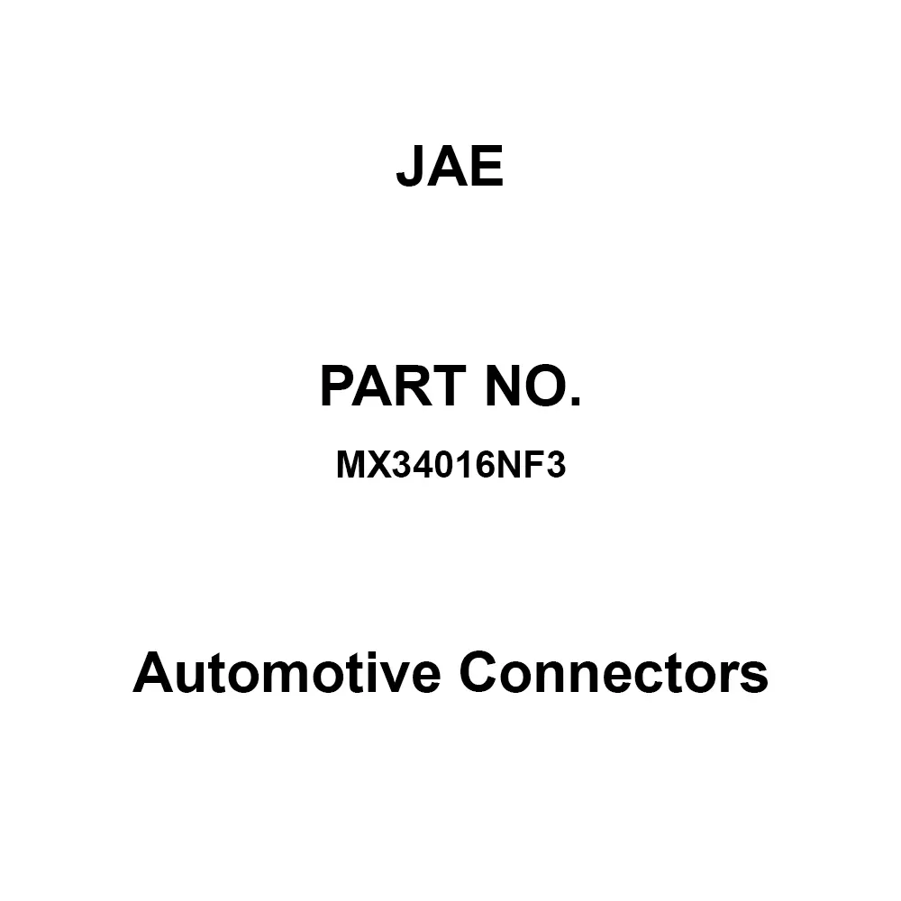 JAE Automotive Connectors 16 Pole 100 mΩ Pin Header 3 Amp, MX34016NF3 (22 Pcs)