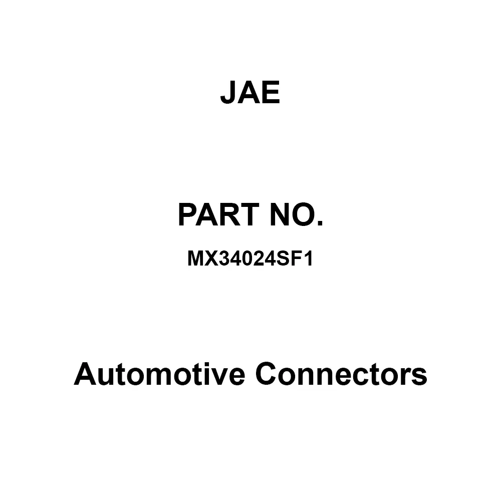 JAE Automotive Connectors 24 Pole 100 mΩ Socket Housing, MX34024SF1