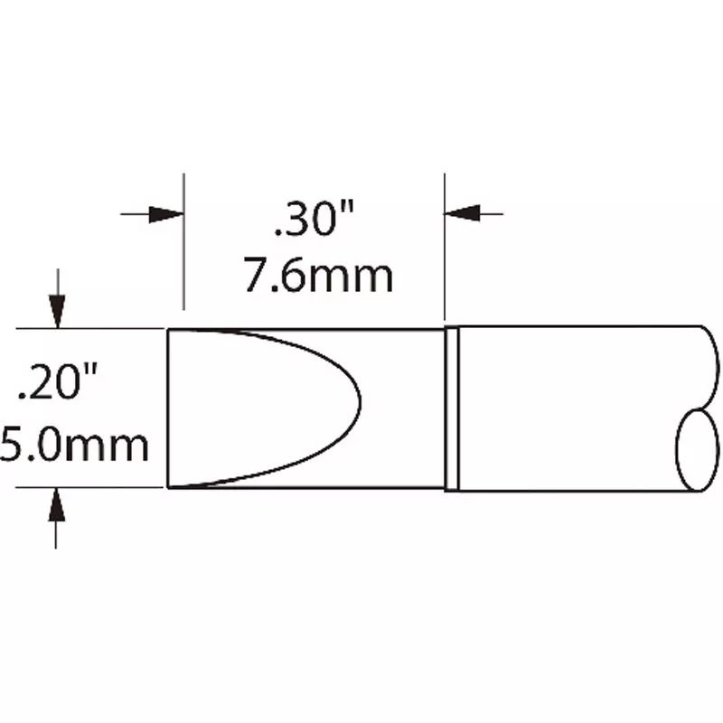 METCAL Chip Cartridge D type 5.0x7.6 mm Standard, CVC-7CH0050S