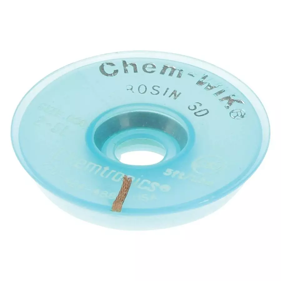 CHEMTRONICS Braid, Desoldering, Rosin, 5Ft, 2-5L (Pack of 5)