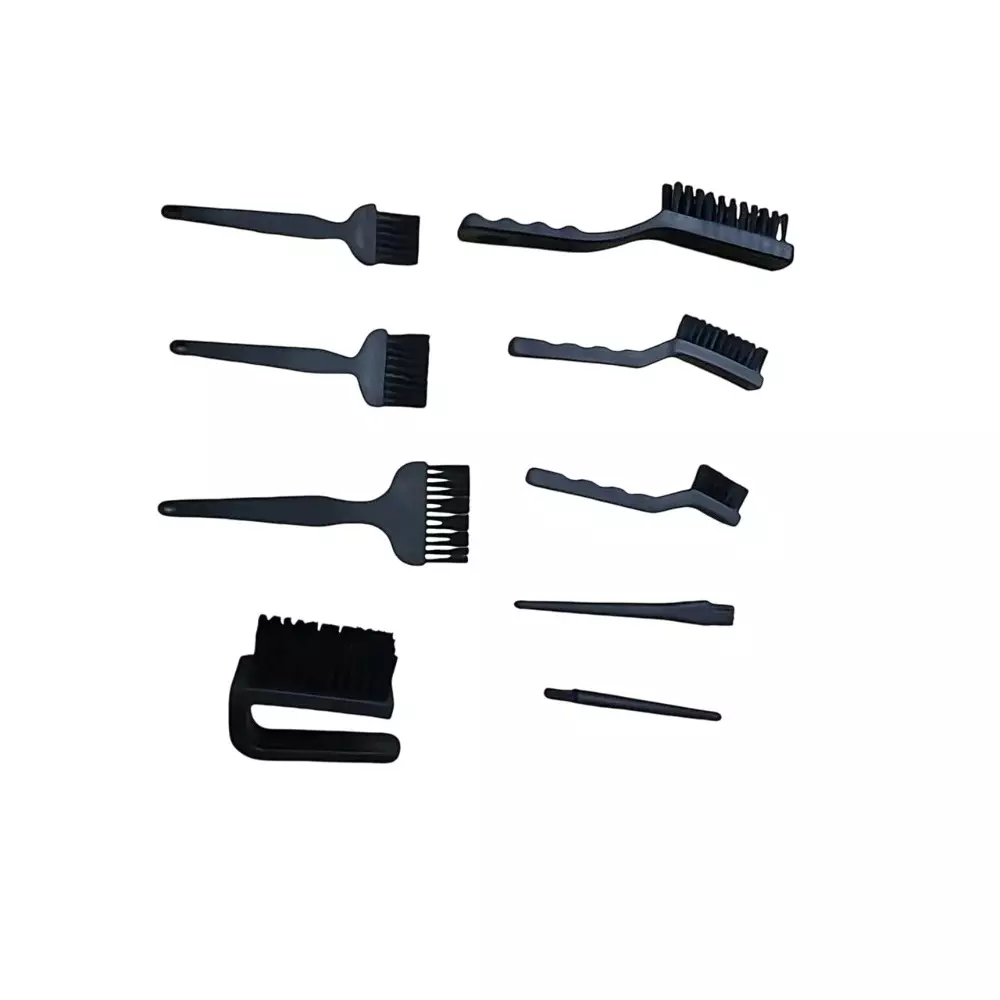 GLOBALSS ESD Brush Bristle, Plastic Black Hard & Soft Stiffness for PCB Cleaning