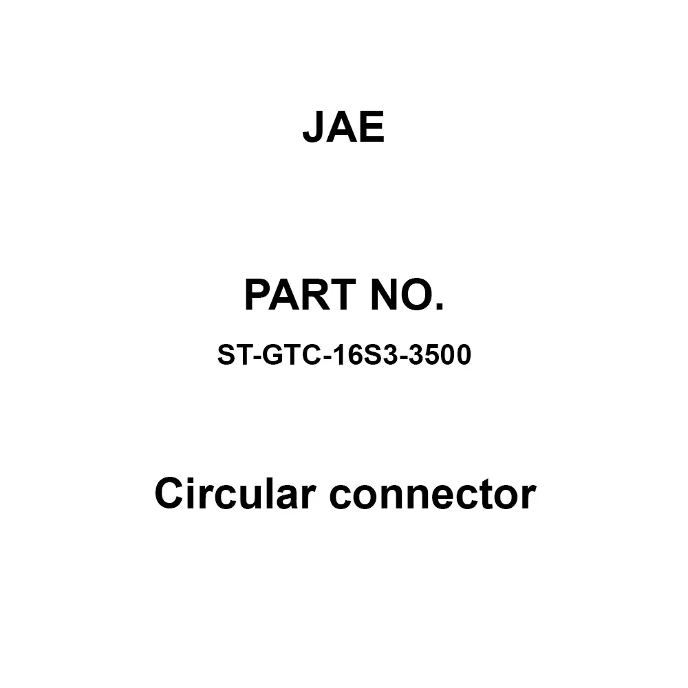 JAE Circular Connector 5000 mΩ Insulation Resistance, ST-GTC-16S3-3500 (1 Roll (3500 Pcs))